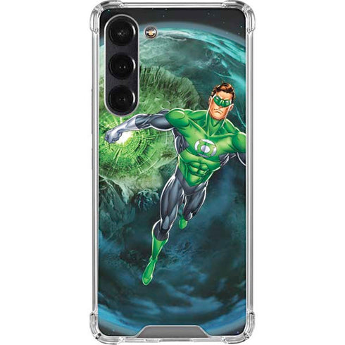 DC Comics Green Lantern Action Pose in Space Galaxy S24 FE Clear Case